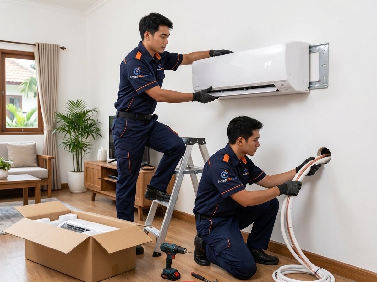 Bongkar & Pasang AC Baru / Pindah Unit oleh teknisi PanggilKita